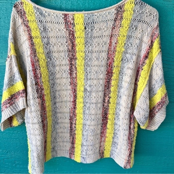 ANTHROPOLOGIE BEACH SIDE STRIPED LOOSE FIT OVERSIZED SWEATER TOP SIZE XS - Picture 3 of 9
